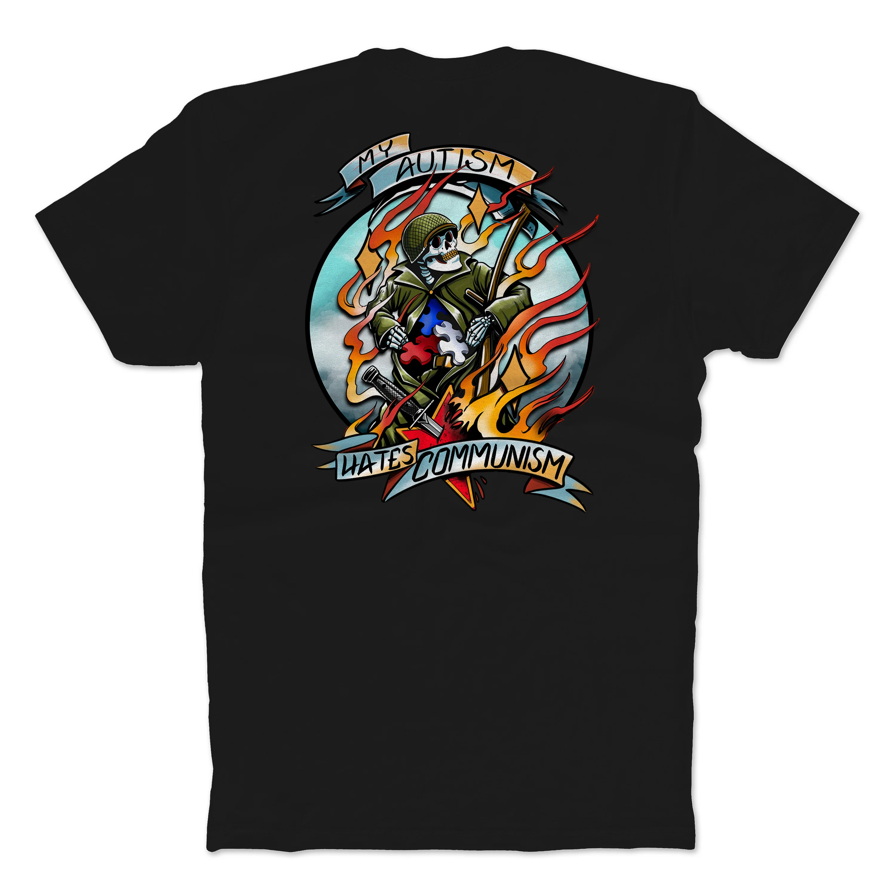My Autism Hates Communism T-Shirt - Image 3
